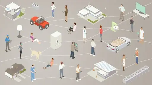 people using IoT devices