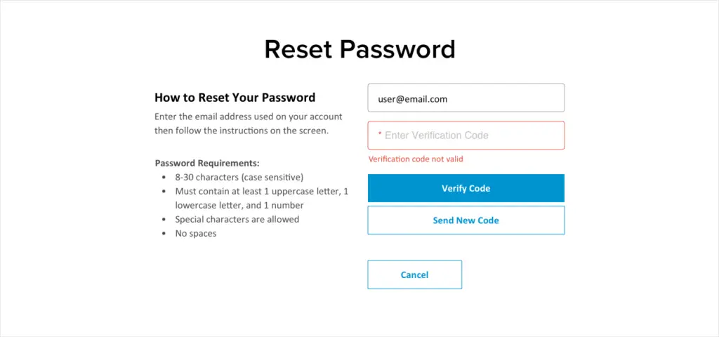 User Error Rate example